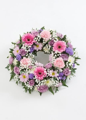 Pastel Pinks & Lilac Wreath