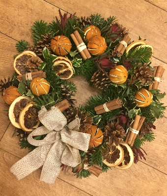 Orange & Cinnamon Pine Wreath