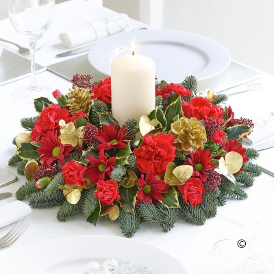 Silent Night Candle Centrepiece
