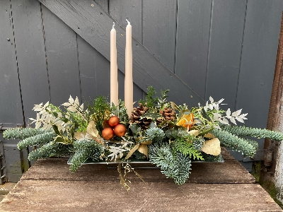 Cream Taper Candle Centrepiece