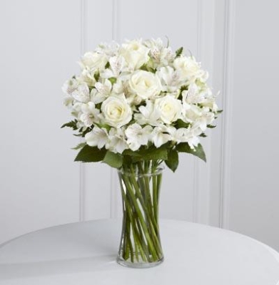 White Rose and Alstroemeria Vase *