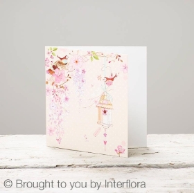 Pretty Flowers Blank Greetings Card