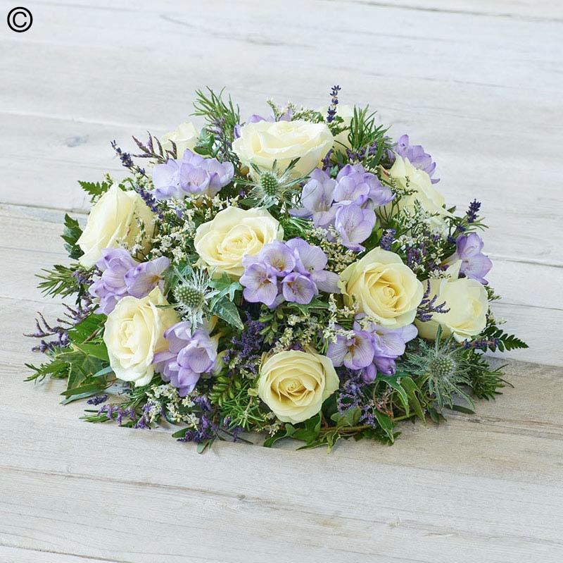 White Rose & Lilac Freesia Posy