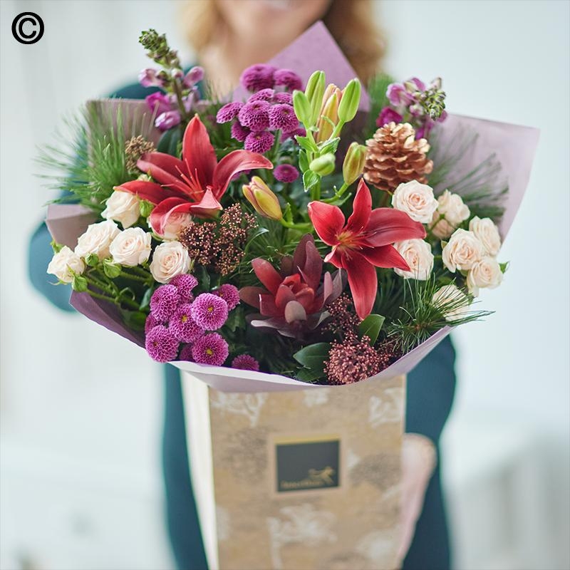 Christmas Florist Choice Hand tied