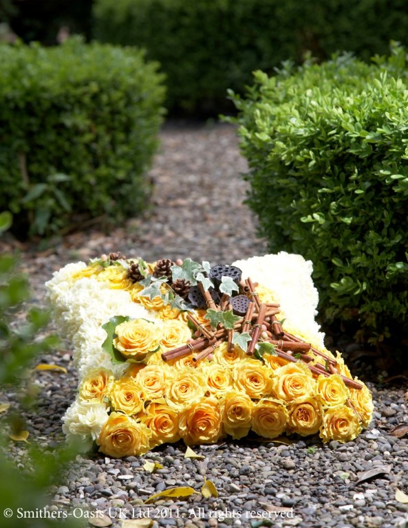 Yellow and White Cushion