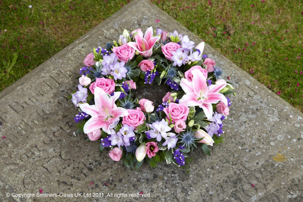 Lily and Rose Wreath