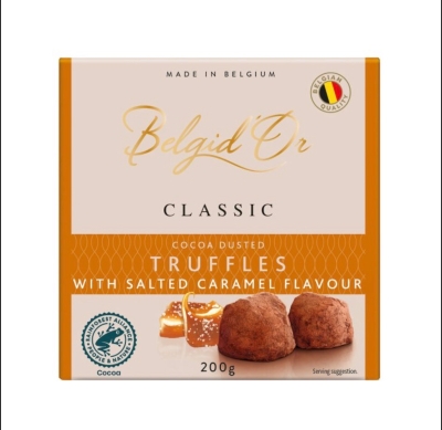 Belgian cocoa dusted truffles with salted caramel flavour 200g