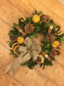 Hot Pumpkin Buttered Rum Wreath