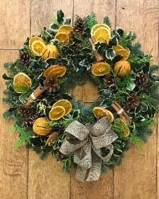 Cinnamon Spiced Orange Old Fashioned Wreath