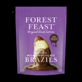Forest Feast Belgian Milk Chocolate Brazils 120g