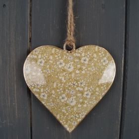 Light Green Floral Heart Hanger