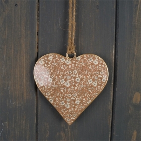 Pink Floral Heart Hanger