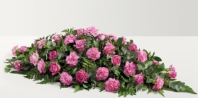 Pink Rose & Carnation Casket Spray