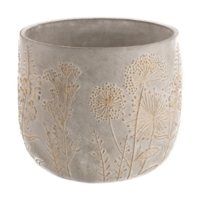 Planter Cement Gold D22.5x18cm